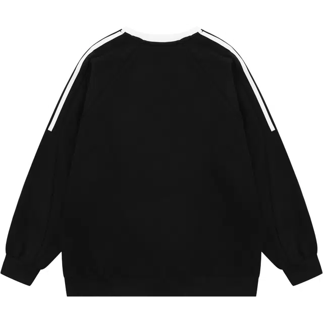 王者荣耀 鲁班七号款 美式复古街头横杠经典撞色设计插肩袖圆领套头长袖卫衣 男女同款