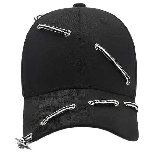 肯默 个性抽绳街头嘻哈四季遮阳 棉 鸭舌帽 男女同款情侣款