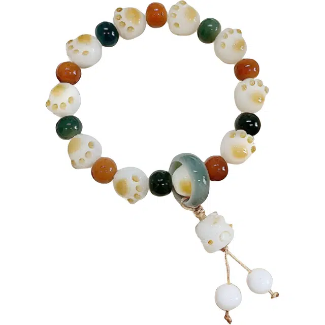 【持串心安】 缇克玺 转运灵珠考试考研上岸国风新中式招财纳福轻奢小众设计好运文玩佛珠好运连连八方来财 菩提根 手串 男女同款情侣款