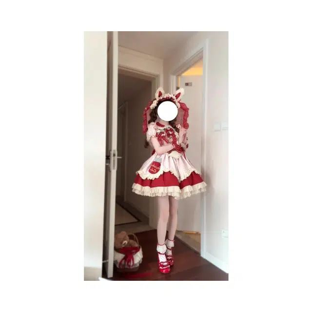 依钗 甜美可爱蓬蓬公主裙简约舒适洛丽塔萝莉装 女款
