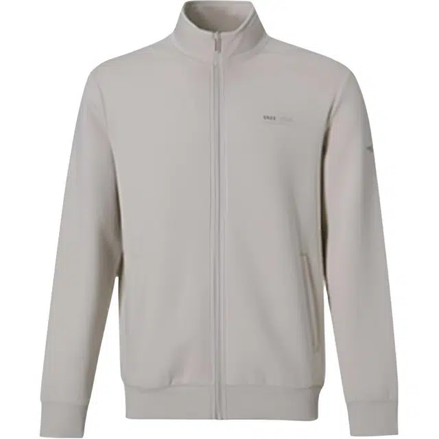 鸿星尔克 网球系列 休闲简约拉链纯色立领运动舒适百搭字母卫衣 男款