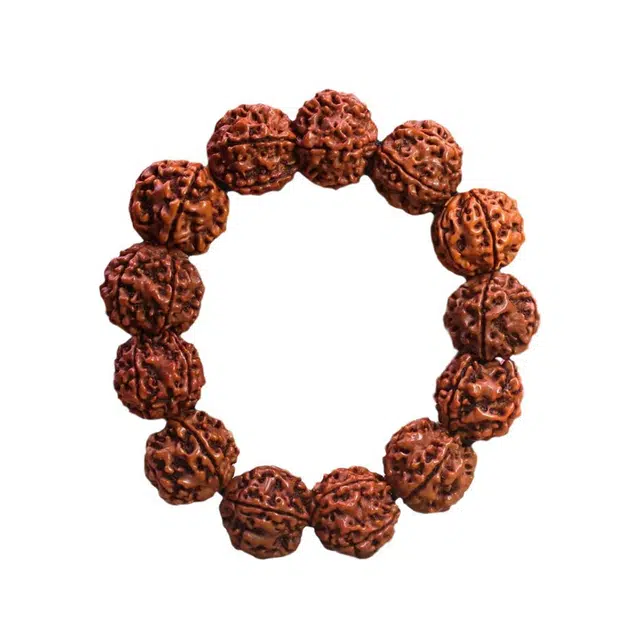 [万事顺利年年红] 缇克玺 五瓣佛珠文玩盘玩单圈好运 檀木 手串 男女同款情侣款