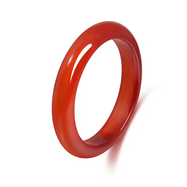 【柿柿如意】 老凤祥 马料 浓郁柿红 新中式汉服宫廷风配饰 温润冰透 吉祥如意 轻奢百搭国风气质#好运 玛瑙 手镯 女款