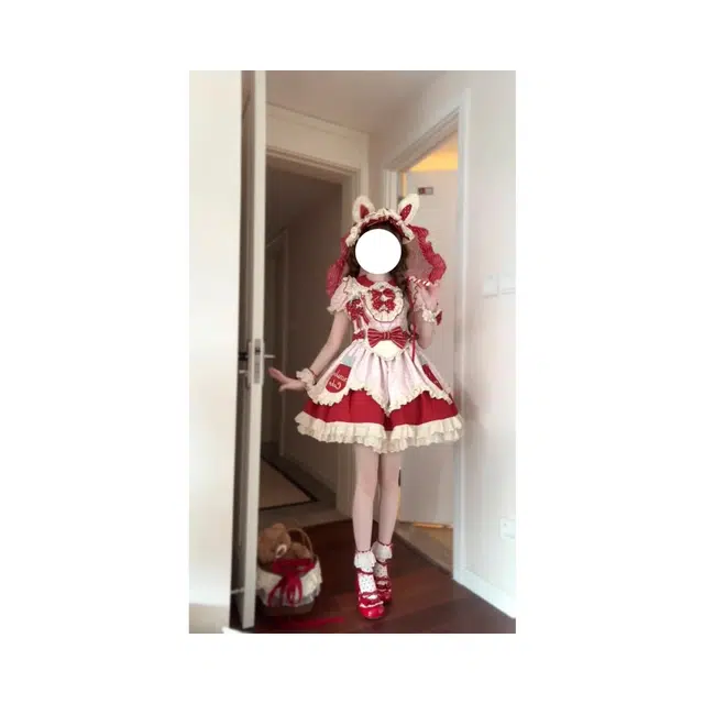 依钗 甜美可爱蓬蓬公主裙简约舒适洛丽塔萝莉装 女款