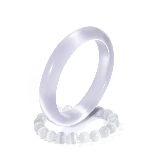 京华录 前程似锦一步一响紫罗兰中式美学国风复古芋泥啵啵素雅经典温润细腻小众设计古色古韵高级感轻奢#好运 玻璃猫眼 手镯 女款