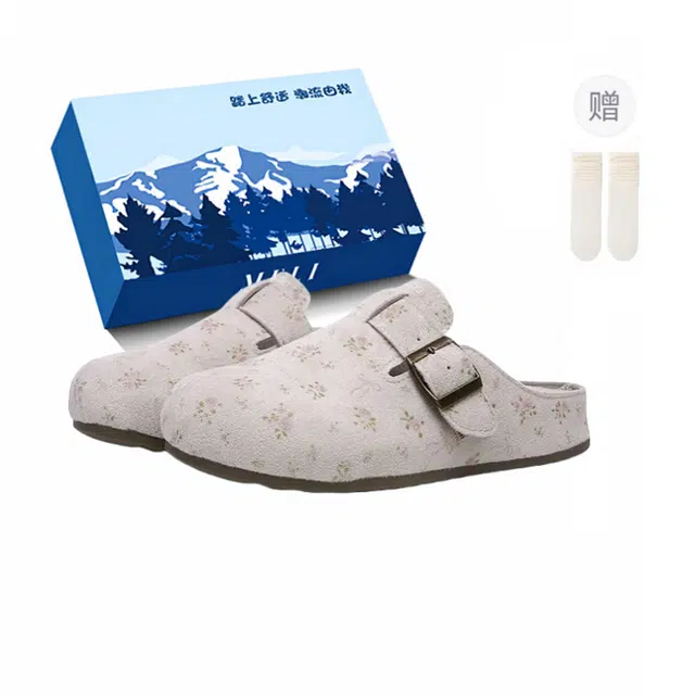 小鹿米利 勃肯鞋配裙子半拖外穿休闲包头拖鞋 女