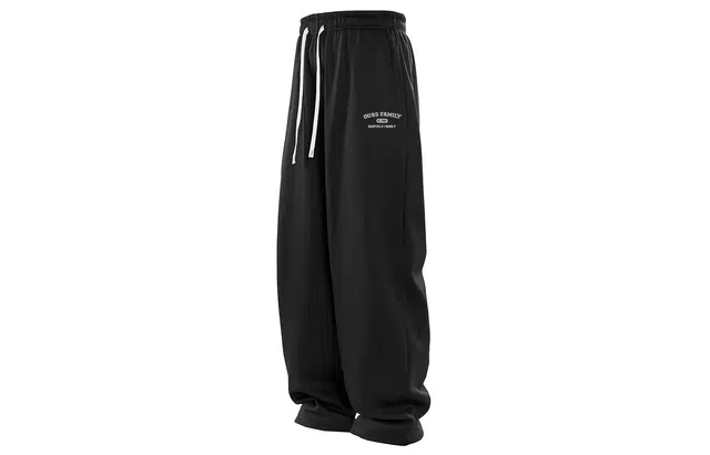 加菲猫家族 美式高街时尚宽松百搭轻薄透气休闲针织运动裤 男女同款