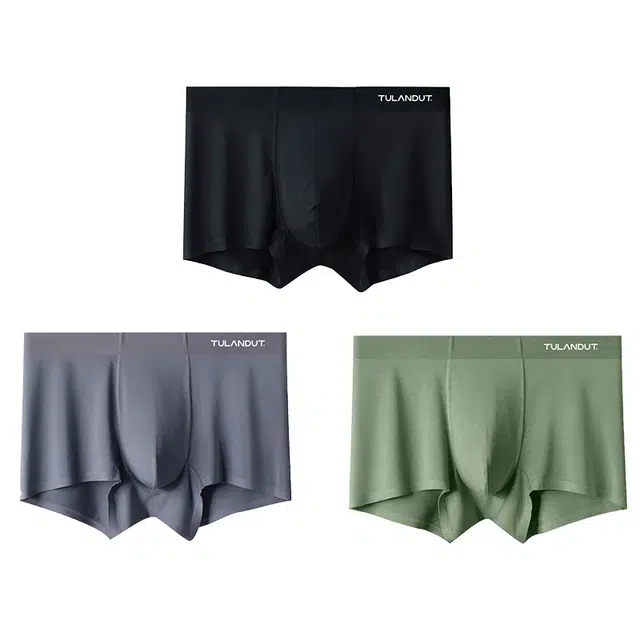 图兰朵  高级抗菌裆部四角短裤柔软舒适透气无痕裤高弹轻盈无感细腻软糯平角裤内裤 男款