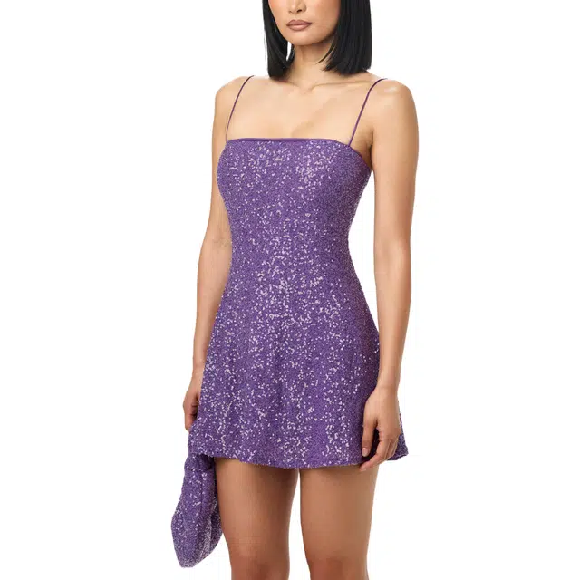 NAKED WARDROBE Sequin Thin Strap Mini Dress