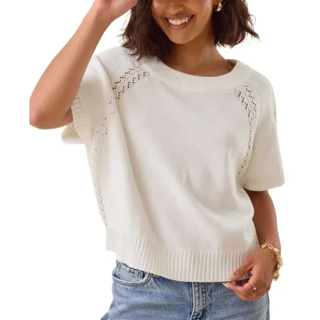 ALTAR'D STATE Maci Crochet Boxy Pullover