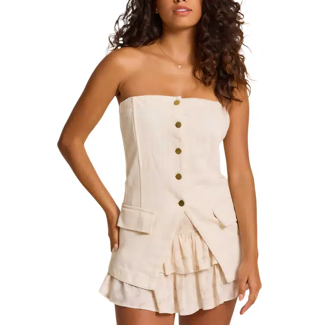 ALTAR'D STATE Samantha Denim Tube Top