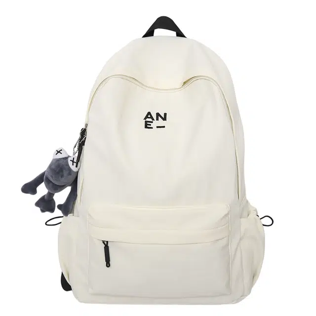 揽月 字母纯色大容量轻便 尼龙 双肩包 常规 男女同款情侣款 多色