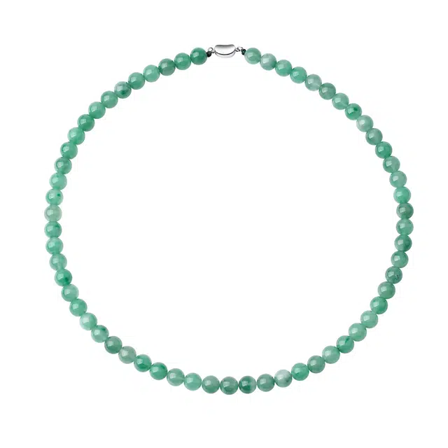 老庙 江南烟雨元宝圆 新中式国风小众设计典雅复古气质简约百搭#好运 非洲翠 项链 女款