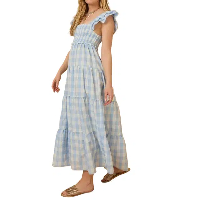 ALTAR'D STATE Gingham Maxi Dress Baylin