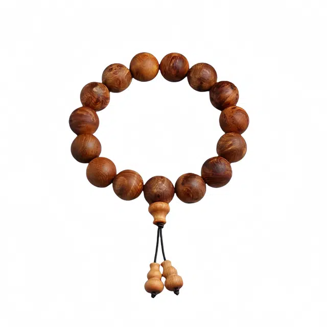 宣华意 满瘤疤收藏文玩高端陈化老料盘玩佛珠#好运 崖柏 手串 男款