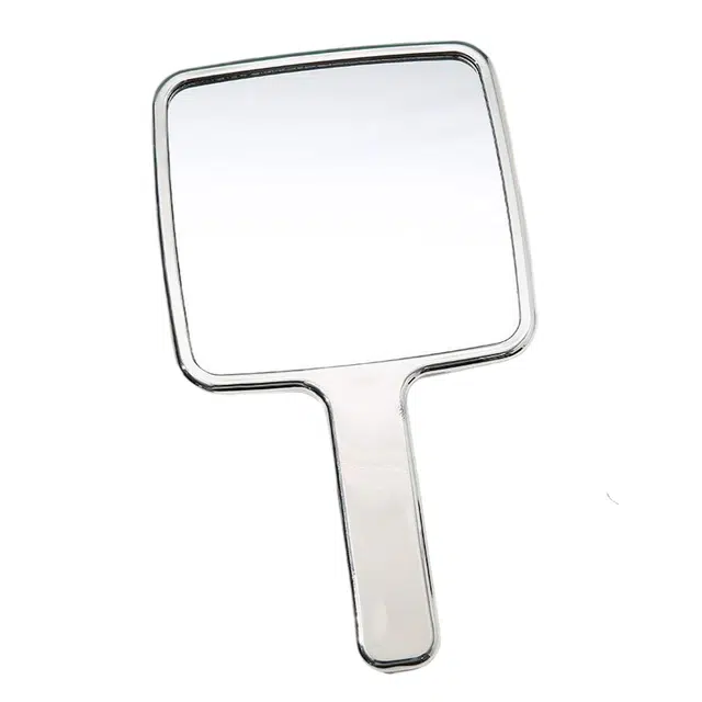 顽顽 水波纹小镜子女随身便携手持化妆镜轻奢感补妆桌面高清手柄镜