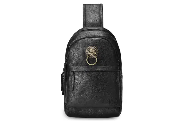 Chusan Copper Lion Head Shoulder Bag