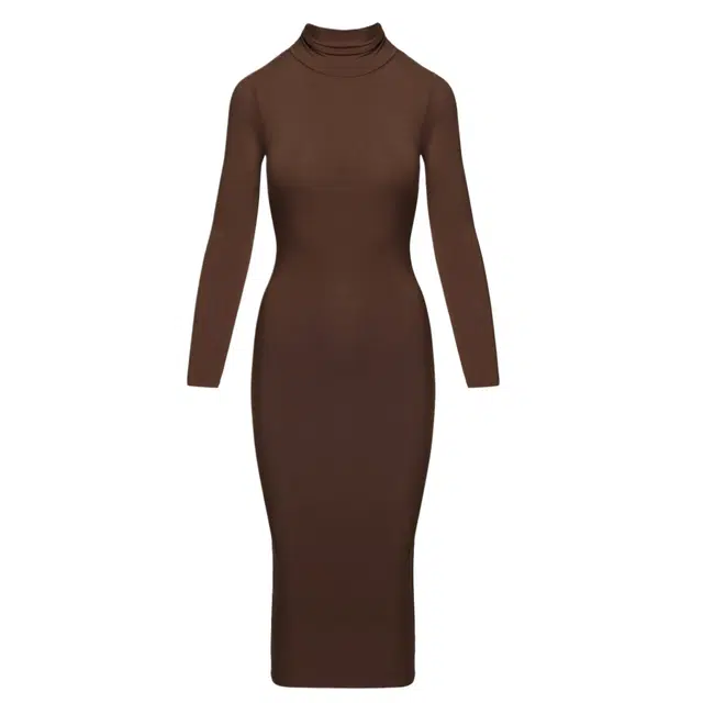 NAKED WARDROBE NW Turtleneck Midi Dress