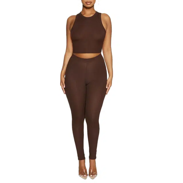 NAKED WARDROBE Micro Ribbed Lounge Legging
