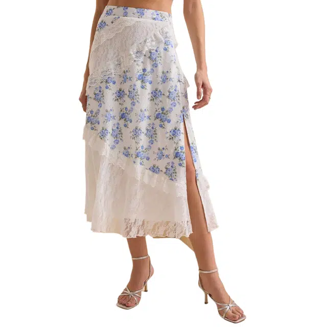 ALTAR'D STATE Lace Midi Skirt Kaicy