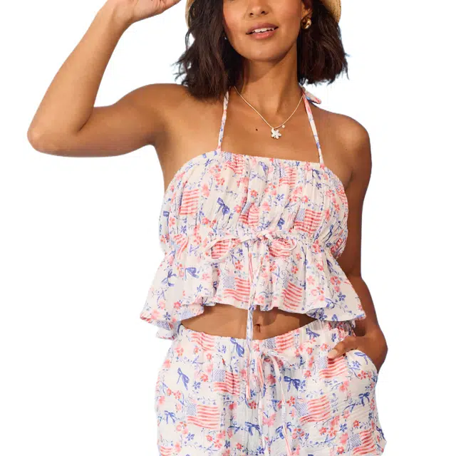 ALTAR'D STATE Star Spangled Halter Top