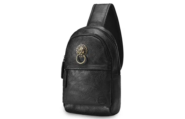 Chusan Copper Lion Head Shoulder Bag