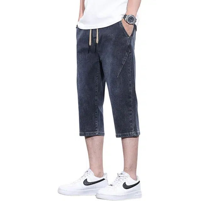 协协乐 美式潮牌宽松夏季薄款凉感透气百搭休闲牛仔短裤 男款