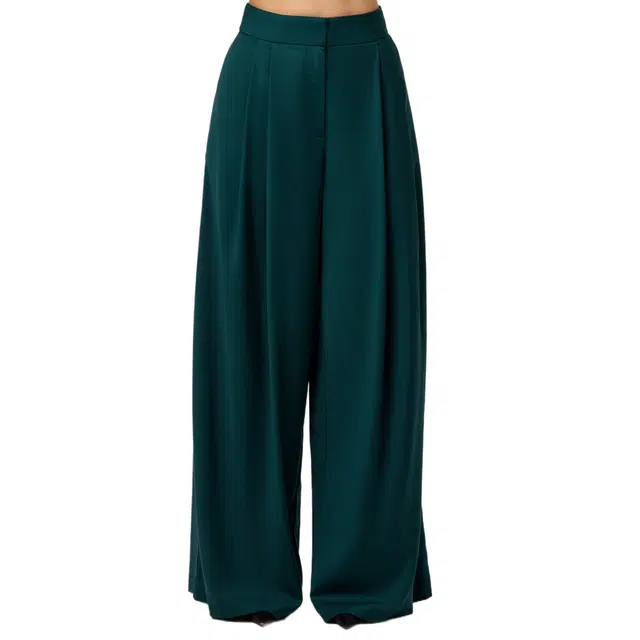 NAKED WARDROBE Suiting Pleated Wide-Leg Pant