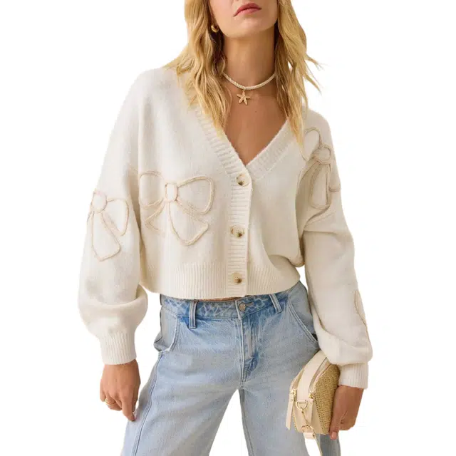 ALTAR'D STATE Bow Cardigan Bonnie