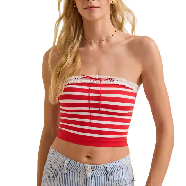 ALTAR'D STATE Addi Strapless Striped Cami