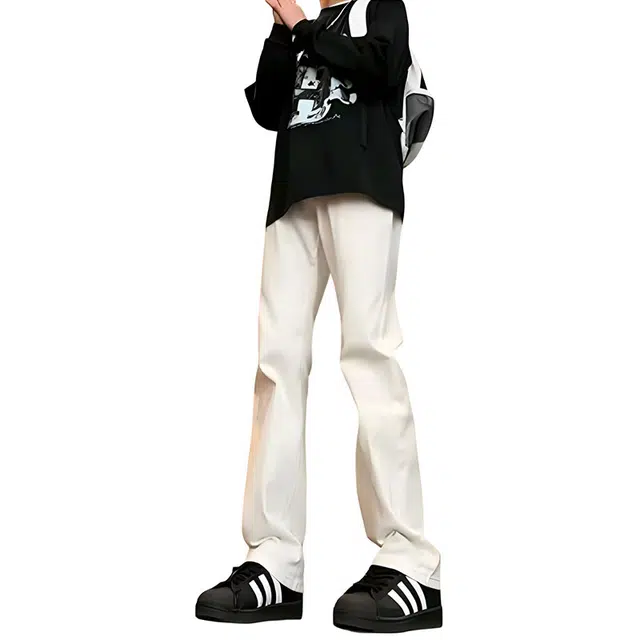 布客行 美式高街风做旧水洗弯刀裤 通勤舒适显高显瘦款式多样满足需求牛仔裤 男女同款