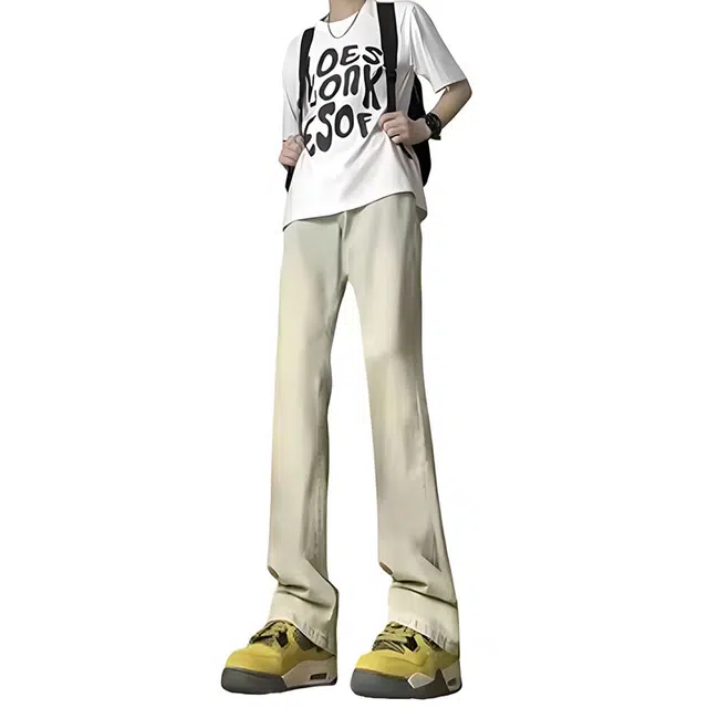 布客行 美式高街风做旧水洗弯刀裤 通勤舒适显高显瘦款式多样满足需求牛仔裤 男女同款