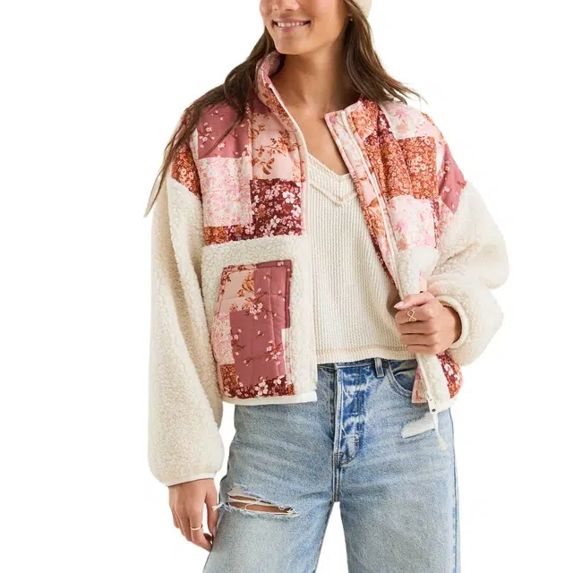 ALTAR'D STATE Sophia Sherpa Patchwork Jacket