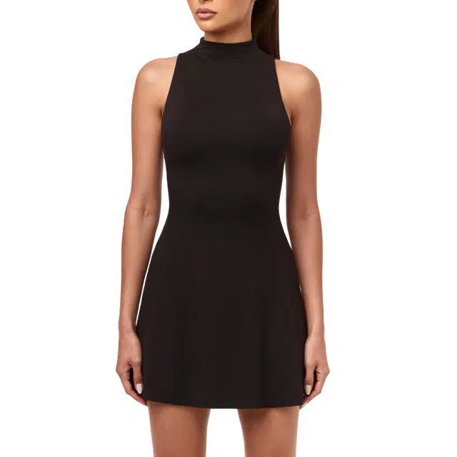 NAKED WARDROBE Smooth Racerback A-Line Mini Dress