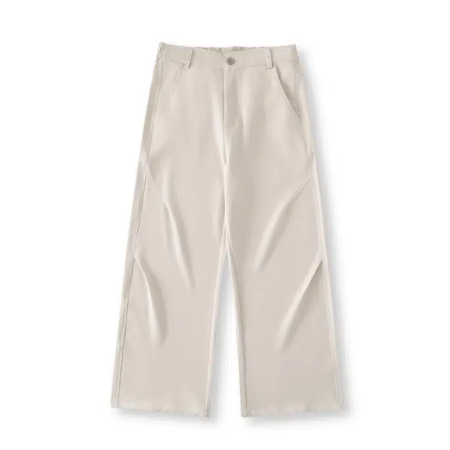 童先森 速干慵懒风潮流纯色直筒裤中腰长裤休闲裤 男款