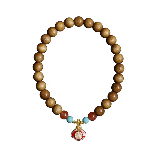 芳缘小傅 正宗文玩佛珠 简约时尚高档小众 诸事顺利时来运转八方来财 #好运赤凌金丝 楠木 手串 女款