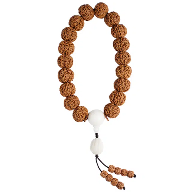 宣华意 【珍藏级】精品五瓣尼泊尔原籽文玩盘玩佛珠十八子手持念珠#好运 金刚菩提 手串 男女同款情侣款