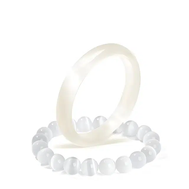 郁馨 经典国潮新中式古色古香 宫廷风 轻奢国风素雅古典感#好运 玻璃猫眼 手镯 女款