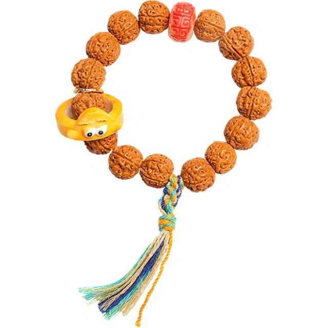 【招财转运】 月印百川 呆萌可爱跑环设计文玩 日常盘玩解压神器手饰 新中式复古国潮轻奢精致手把件#好运 金刚菩提 手串 男女同款情侣款