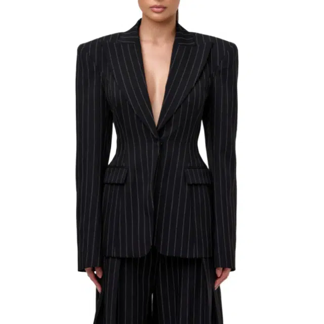 NAKED WARDROBE Pinstripe Suited Blazer Suiting