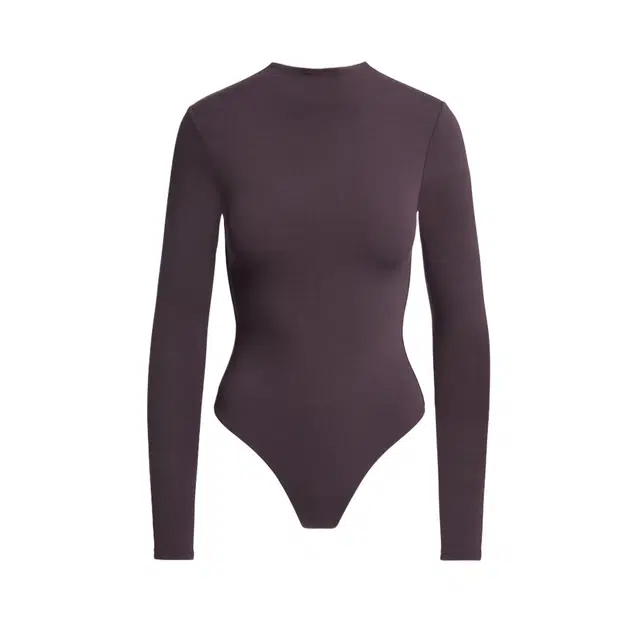 NAKED WARDROBE Sculpt Mock Neck Bodysuit NW