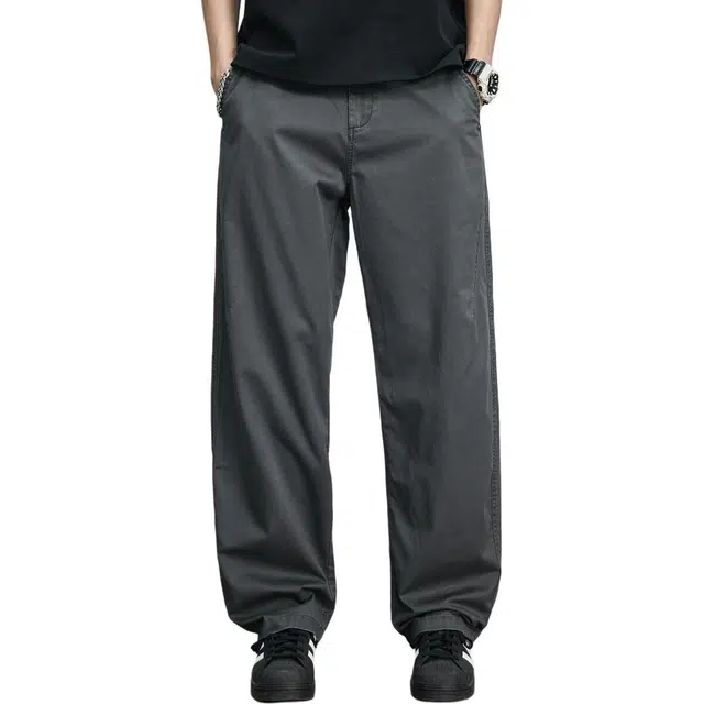 童先森 薄款凉感高街宽松直筒工装舒适百搭休闲裤 男款