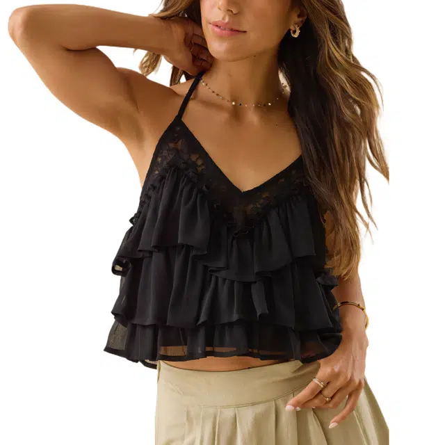 ALTAR'D STATE hristy Ruffle Lace Top