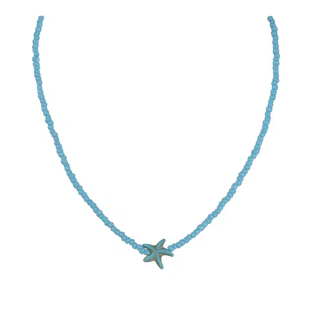 前方大荒野 清凉海星锁骨链小巧星星海边氛围感时尚小众设计简约时髦独特气质日常通勤百搭精致迷人#好运 菩提根 项链 女款