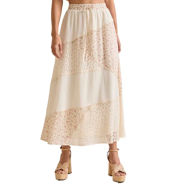 ALTAR'D STATE Aster Floral Midi Skirt