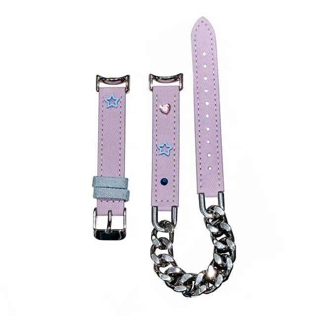 创意达 表带 小米适用 金属 帆布 牛仔材质 个性表带男女通用