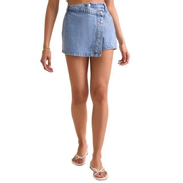ALTAR'D STATE Denim Overlay Skort Abigail