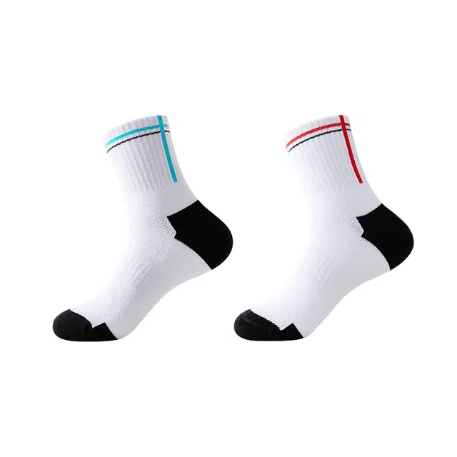 睦隆世家 专业实战级毛巾底健身跑步羽毛球舒适透气减震防滑吸湿排汗 篮球袜 男款