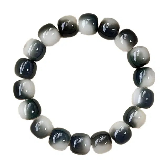 【双色渐变】 缇克玺 新中式 国潮 水墨风 复古 文艺 温柔 清冷感 盘玩绕指柔精致时尚大方森系创意百搭#好运 菩提根 手串 男女同款情侣款
