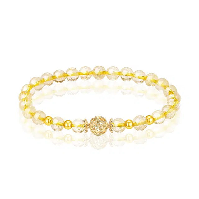 眰恦 招财吸金 小众设计 个性 新中式百搭 轻奢 清冷感 旺事业 旺财运#好运天然 金发晶 手串 男女同款情侣款